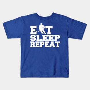 EAT SLEEP REPEAT HOCKEY Kids T-Shirt